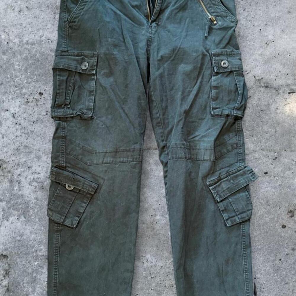 Men’s Black Cargo Utility Pants – Size 36